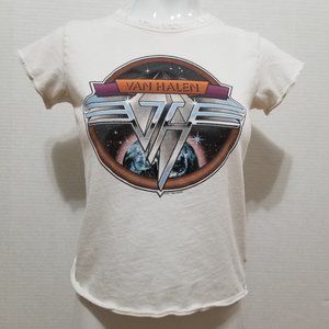 Van Halen shirt Small distressed raw hem space earth graphic rock band merch